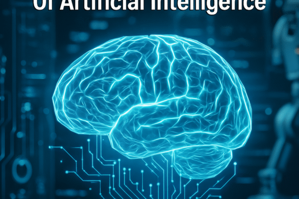 Futuristic digital illustration of an AI brain with glowing circuits and data streams, representing GPT-5 technology and innovation.